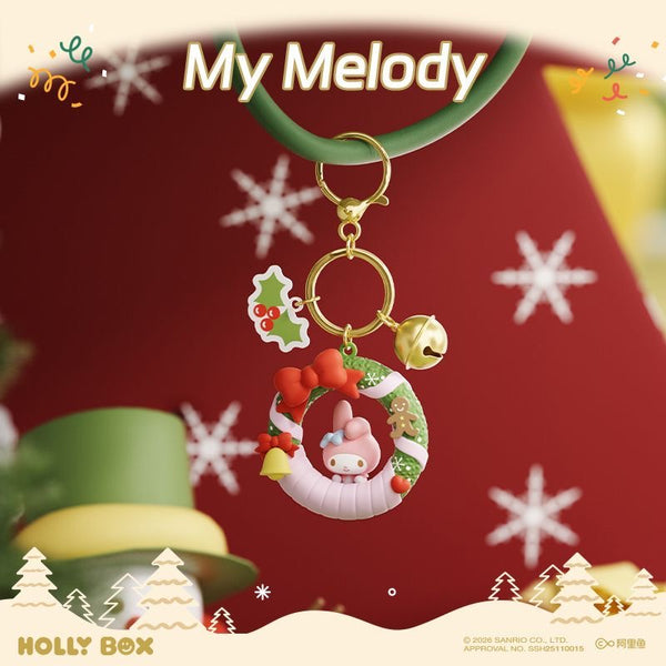 Sanrio Characters Christmas Wreath Keychain