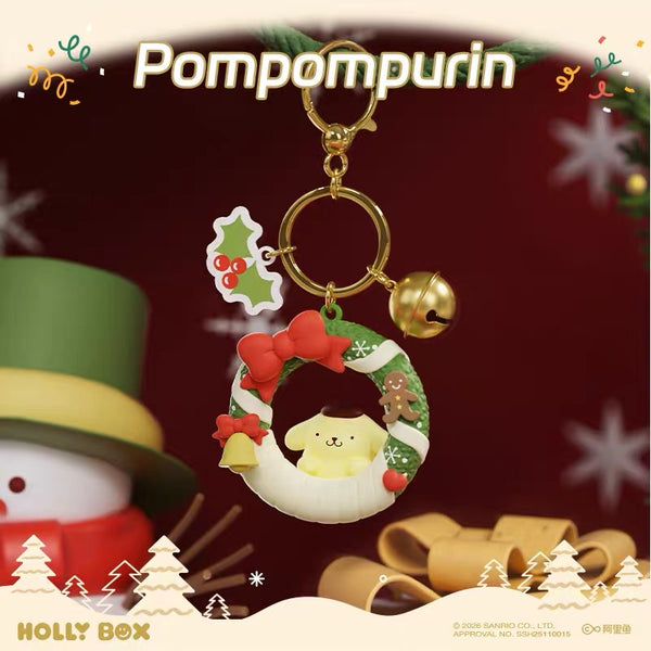 Sanrio Characters Christmas Wreath Keychain
