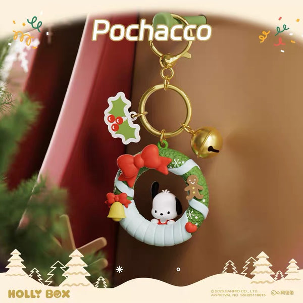 Sanrio Characters Christmas Wreath Keychain