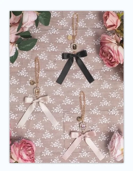 Maison de Fleur Crystal Ribbon Bag Charm