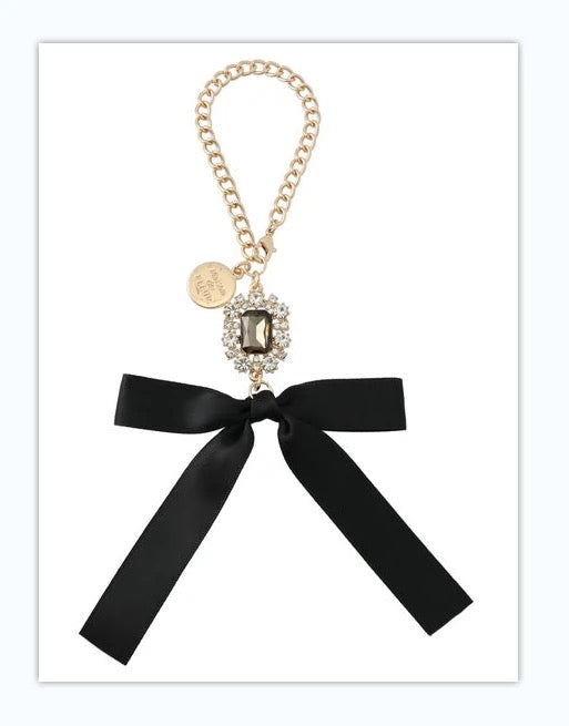 Maison de Fleur Crystal Ribbon Bag Charm