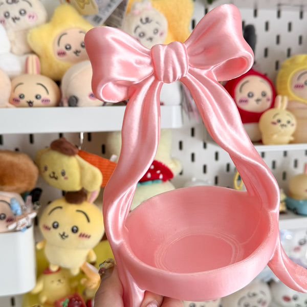 Pearlescent Ribbon Bow Trinket Dish