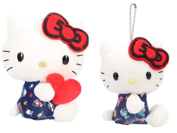 Hello Kitty 50th Anniversary Bow Plushie and Mascot