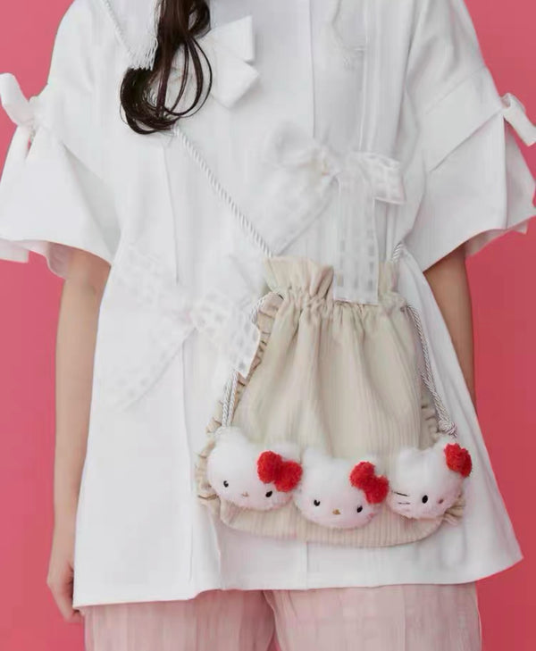 Merry Jenny x Hello Kitty 50th Anniversary Fluffy Shoulder Bag