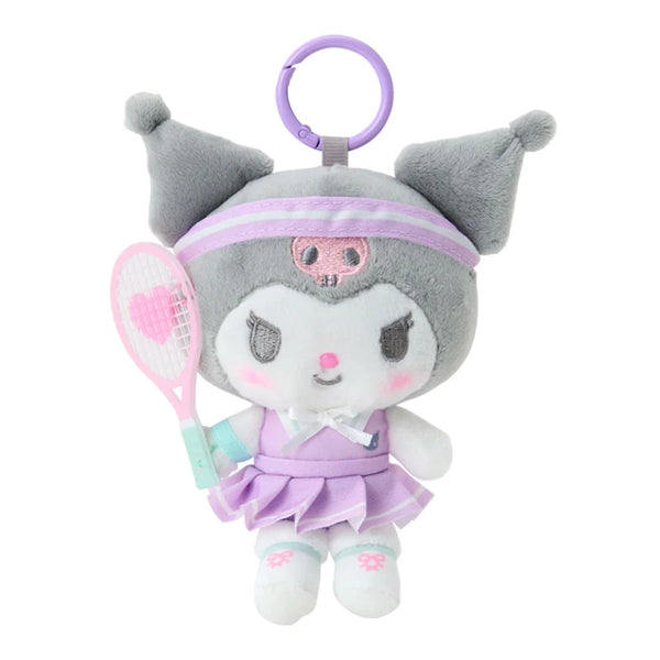 Kuromi Sanrio Girls Tennis Club Plush Mascot Keychain