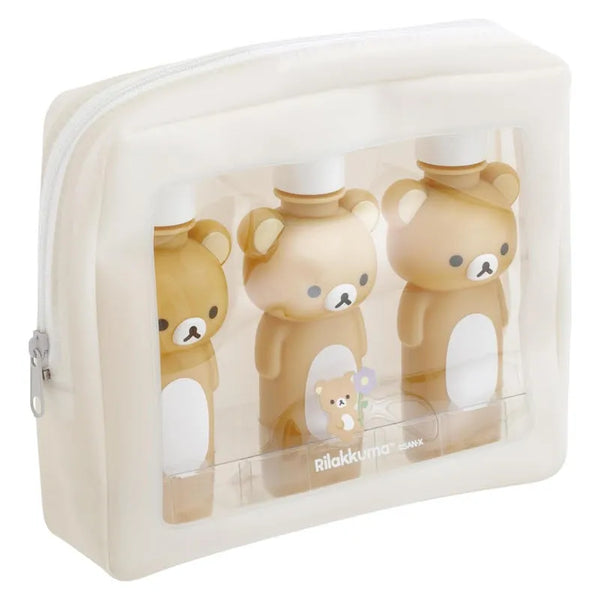 Rilakkuma and Korilakkuma Travel Bottle Pouch Sets