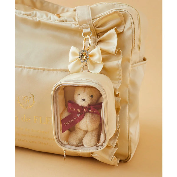 Maison de FLEUR Satin Frilly Carry-on Travel Bag