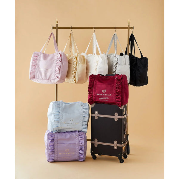 Maison de FLEUR Satin Frilly Carry-on Travel Bag