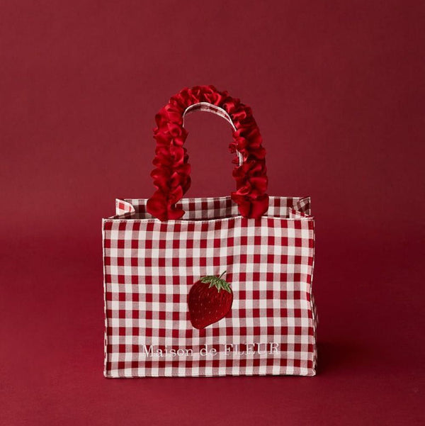 Maison de FLEUR Strawberry Embroidered Plaid Collection