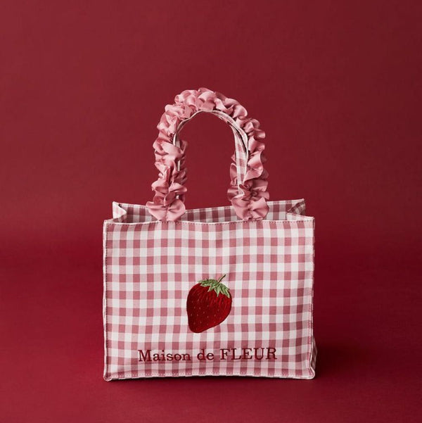 Maison de FLEUR Strawberry Embroidered Plaid Collection