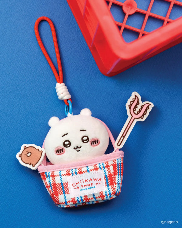 Chiikawa Hong Kong Limited Plush Mascot - Red-White-Blue Nylon Bag Series