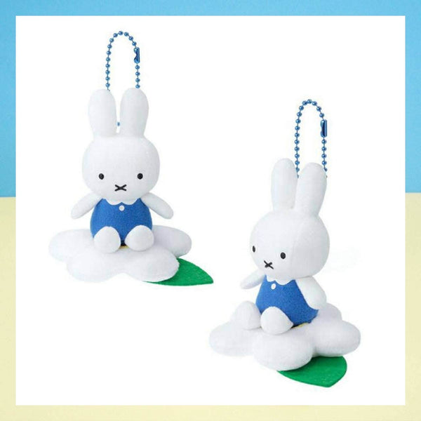 Sekiguchi Miffy Flower Mascot Plush Keychain – Blue Flower
