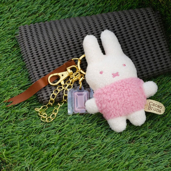 Miffy Cacao Bruna  Milk & Strawberry Chocolate Fluffy Bag Charm