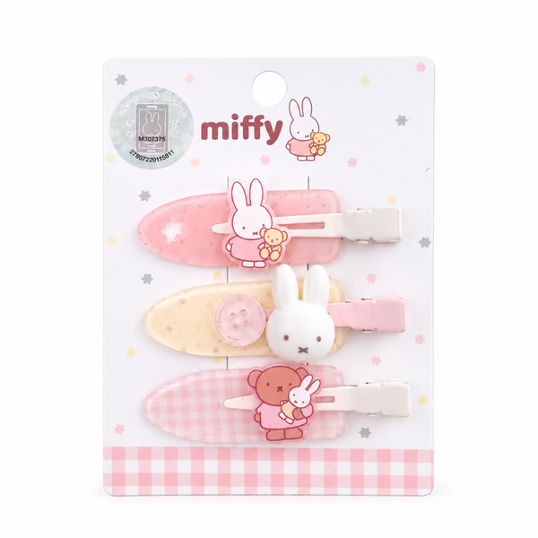 Miffy Hair Clip Set 3-Piece Pink Blossom Collection