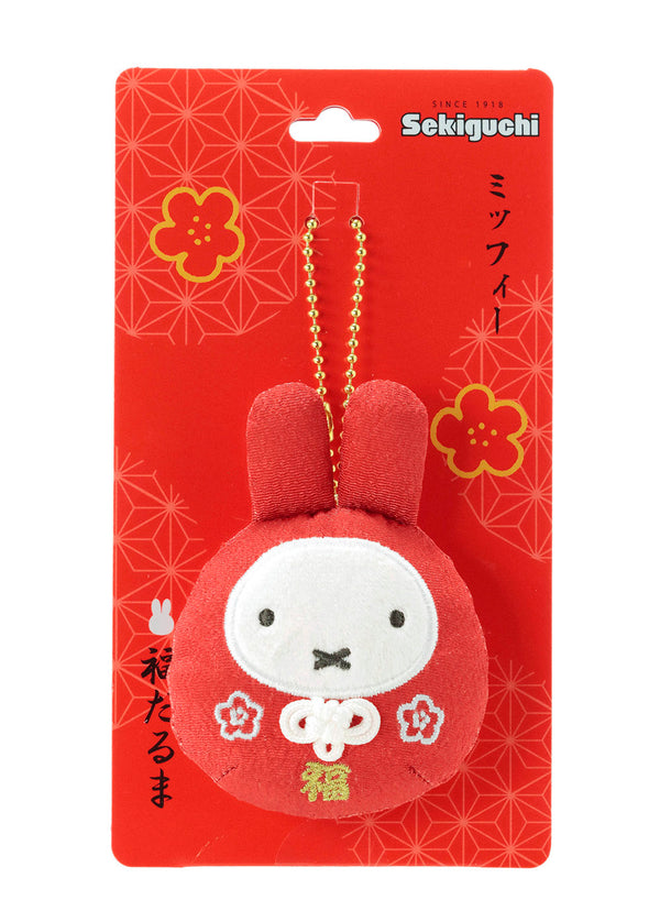 Miffy Lucky Daruma Elegant Mascot Keychain