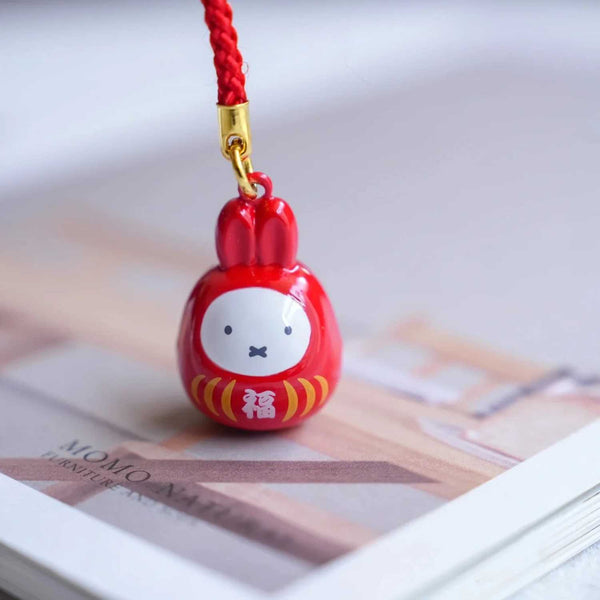 Miffy Lucky Daruma Bell Phone Charm