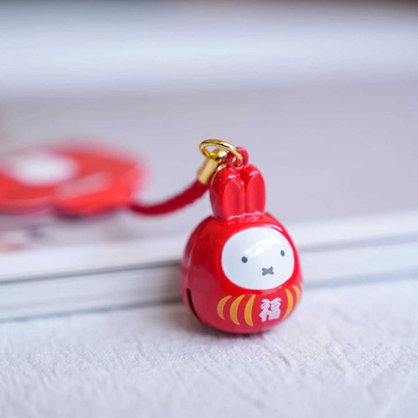 Miffy Lucky Daruma Bell Phone Charm