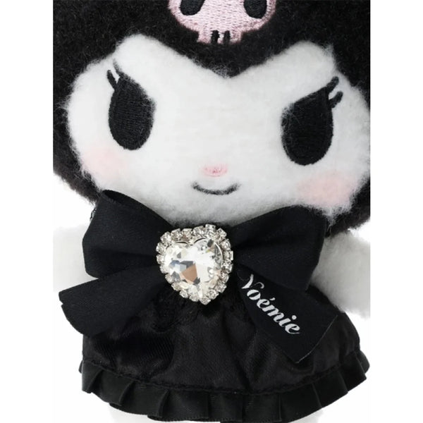 NOEMIE x Sanrio Kuromi Rhinestone Ribbon Plush Keychain