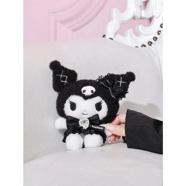 NOEMIE x Sanrio Kuromi Rhinestone Ribbon Plush Keychain