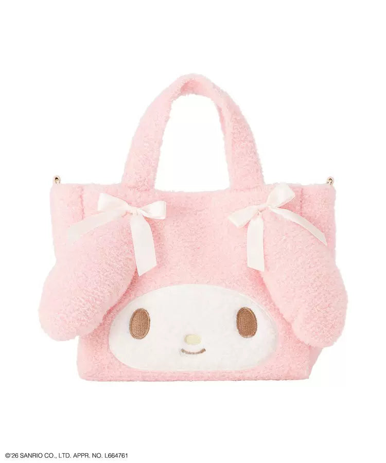 Maison de FLEURMy Melody 2Wayトートバッグとチャーム Maison de FLEUR × Sanrio My Melody 2-Way Fluffy Tote Bag – Suteki