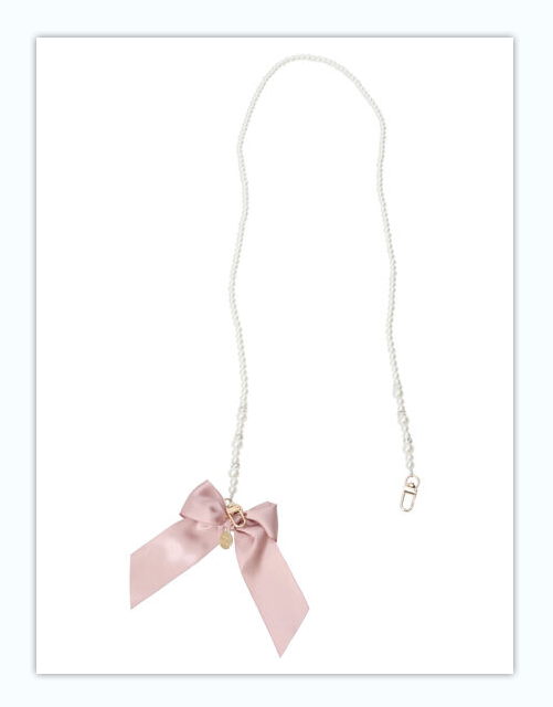 Maison De Fleur Pearl Ribbon Phone Strap
