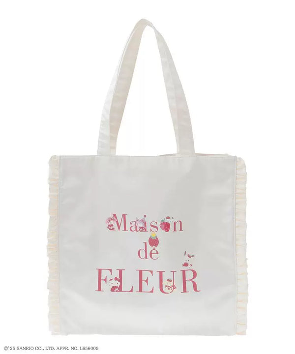 Maison de FLEUR Sanrio Strawberry Satin Tote Bag