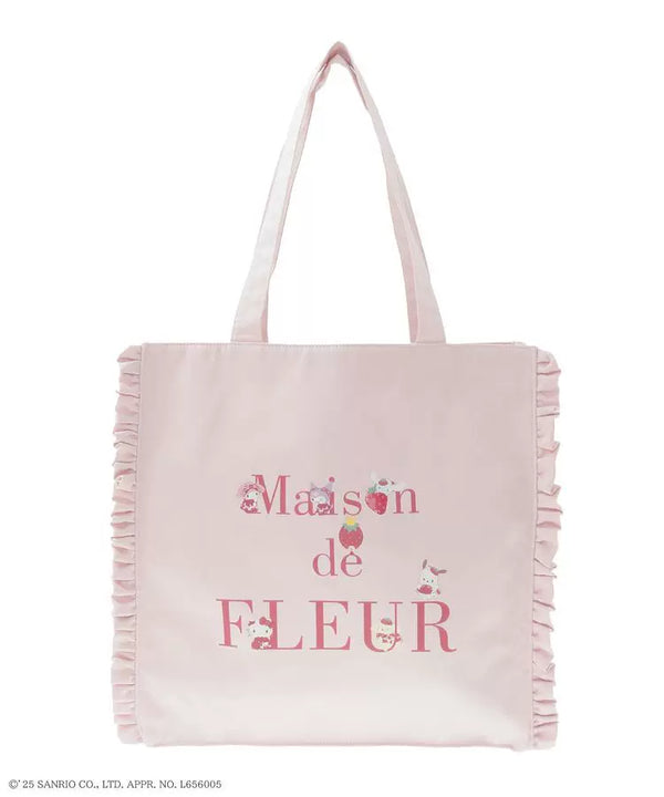 Maison de FLEUR Sanrio Strawberry Satin Tote Bag