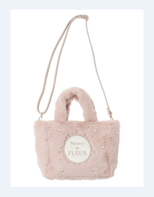 Maison De Fleur Furry Tote Bag (2 Way)