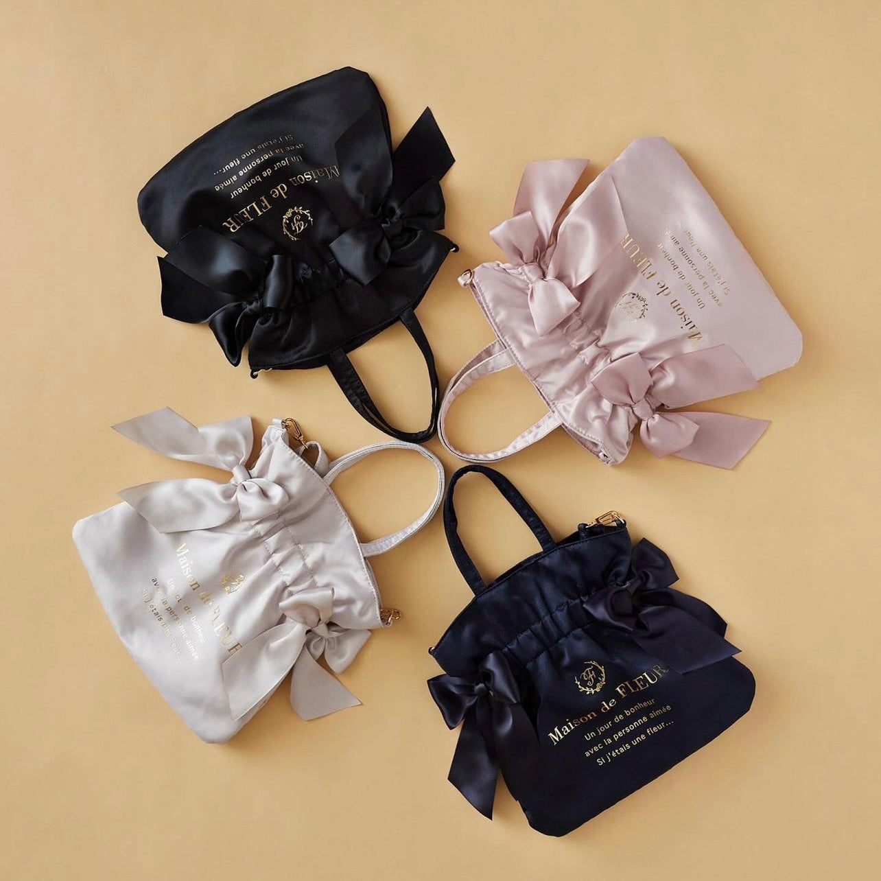 Maison De Fleur Satin Two Way Bag – Suteki Gifts