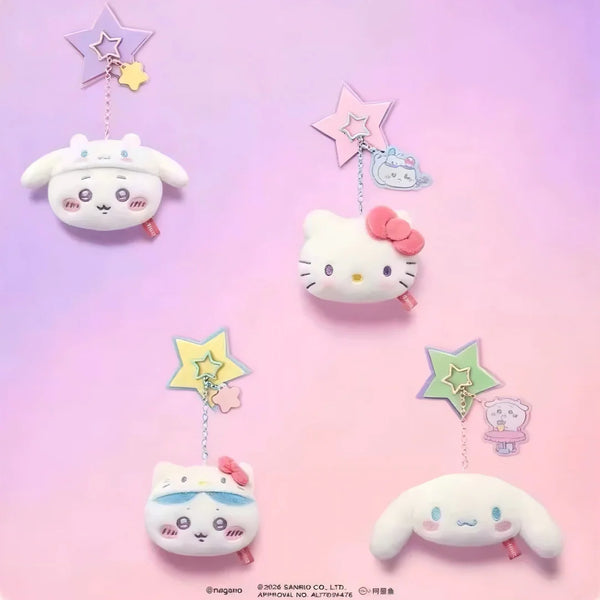 Miniso x Chiikawa X Sanrio Plush Face Mirror