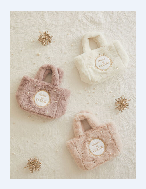 Maison De Fleur Furry Tote Bag (2 Way)