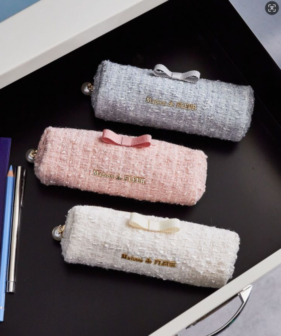 Maison De Fleur Tweed Pen Case