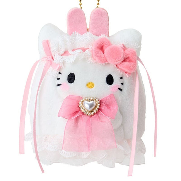 Hello Kitty Lolita Ghost Mascot Holder Plush Keychain - Pink
