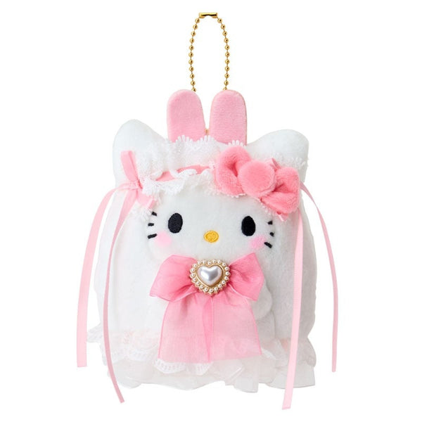 Hello Kitty Lolita Ghost Mascot Holder Plush Keychain - Pink