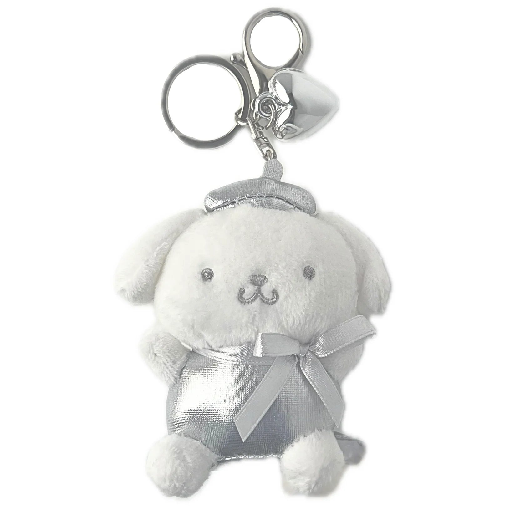 Sanrio Pompompurin Y2K Silver Mascot Keychain – Suteki Gifts
