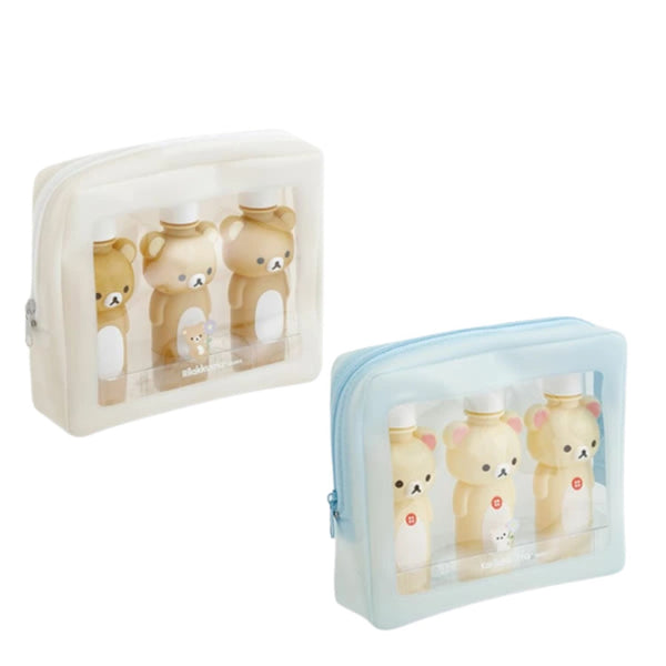 San-X Rilakkuma & Korilakkuma Travel Bottle Pouch Set