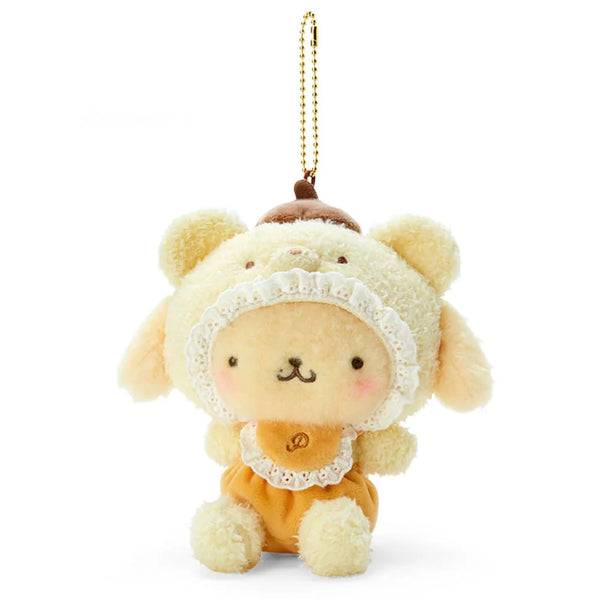 Sanrio Pompompurin Latte Bear Baby Plush Keychain