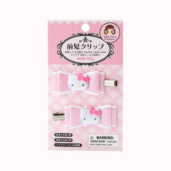 Sanrio Quilted Bow Bang Clip Set