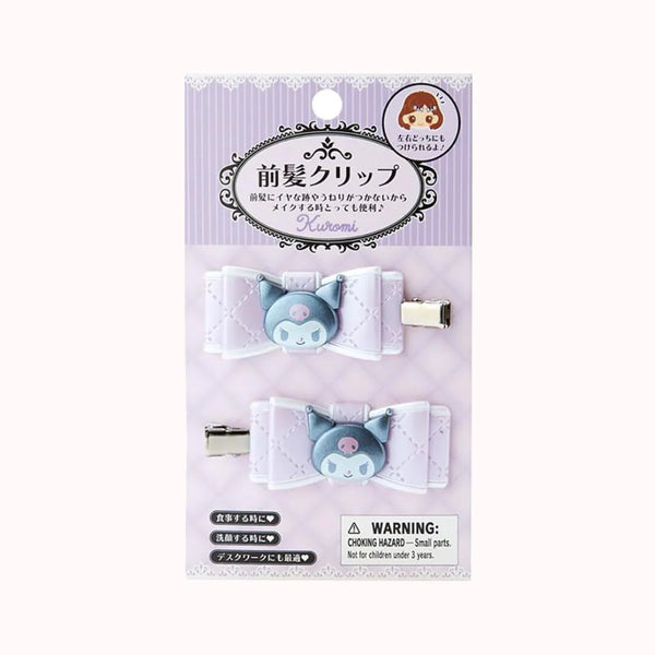 Sanrio Quilted Bow Bang Clip Set