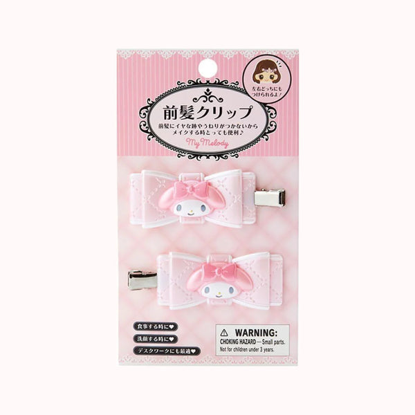 Sanrio Quilted Bow Bang Clip Set