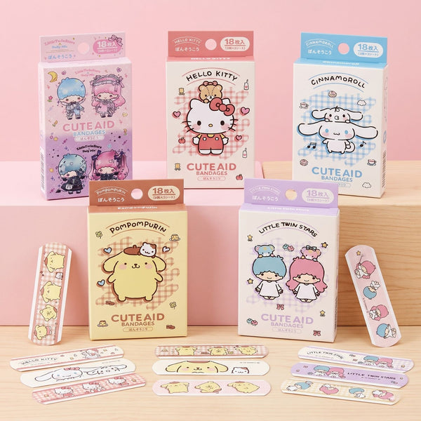 Sanrio Characters Cute Aid Adhesive Bandage (18 Sheets)