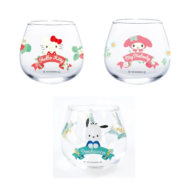Sanrio Floral Glass Tumbler