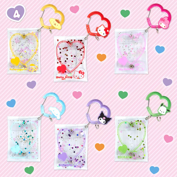 Sanrio Clear Glitter Carabiner Bag