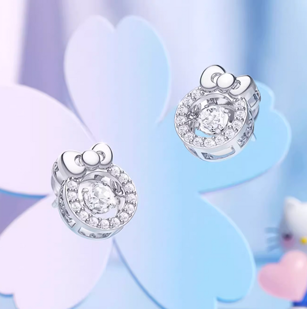 Hello Kitty Bow Crystal Earring