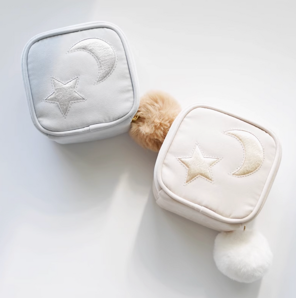 Moon and Star Satin Accessory Case