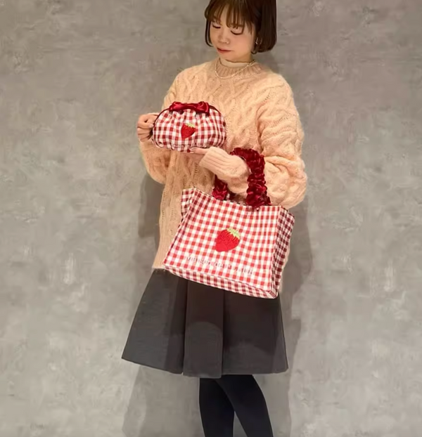 Maison De Fleur Strawberry Plaid Collection