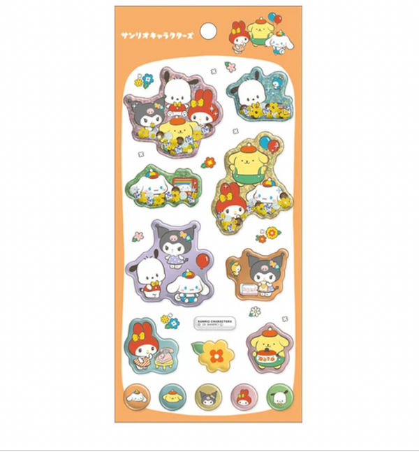Retro Sanrio Bubble Sticker Sheet