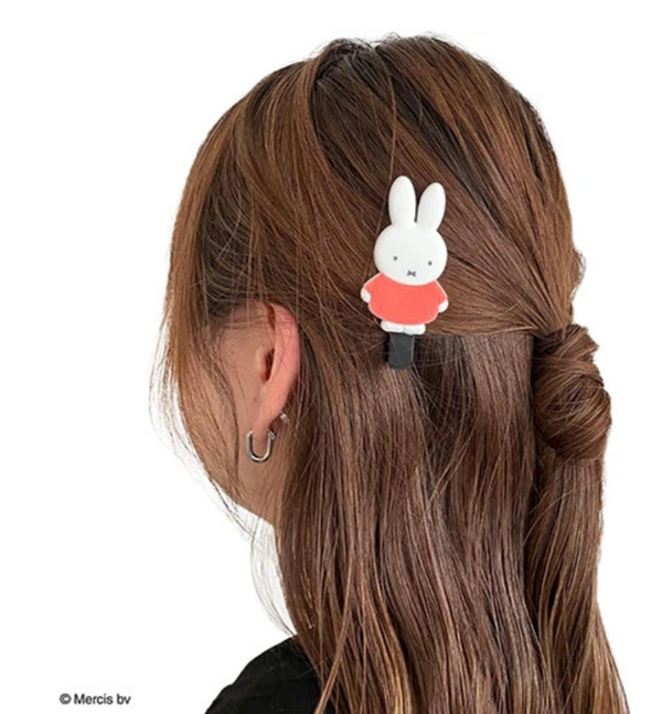 Miffy Flocked Die-Cut Hair Clips