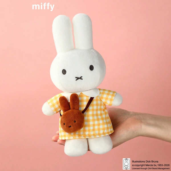 Miffy Yellow Gingham Dress Plush