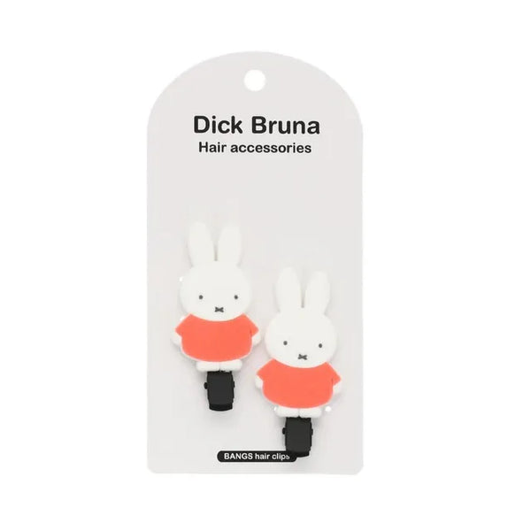 Shobido Miffy Flocked Die-Cut Hair Clips